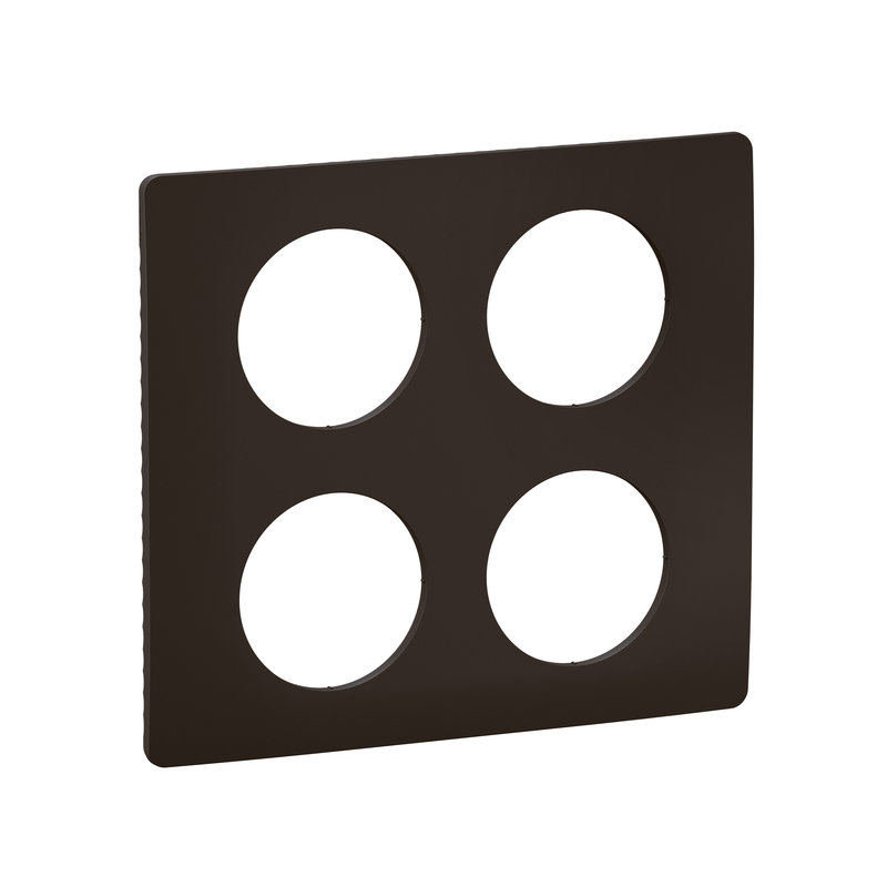 Legrand CP0109 - Plaque de finition Céliane 2x2 postes - Noir Mat
