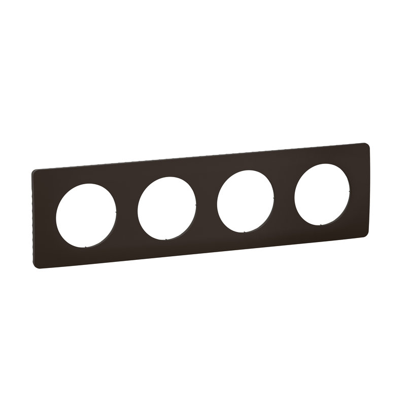 [LEG-CP0124] Legrand CP0124 - Plaque Céliane 4 postes - Noir Mat emballage GD