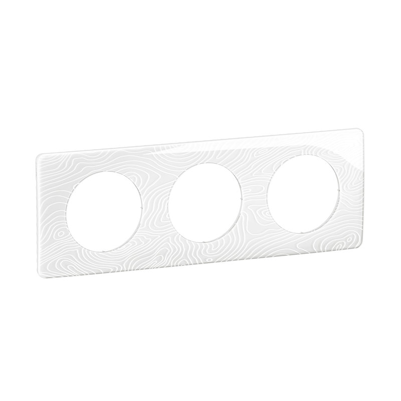 [LEG-CP0623] Legrand CP0623 - Plaque Céliane 3 postes - Blanc Relief emballage GD