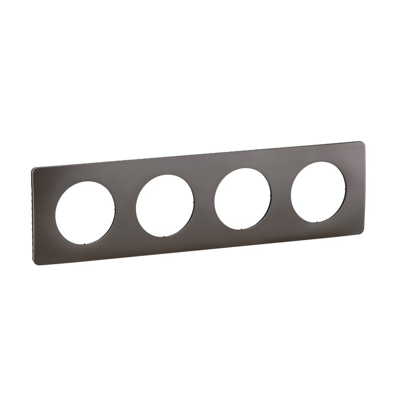 Legrand CP1004 - Plaque de finition Céliane 4 postes - Gris Cendré