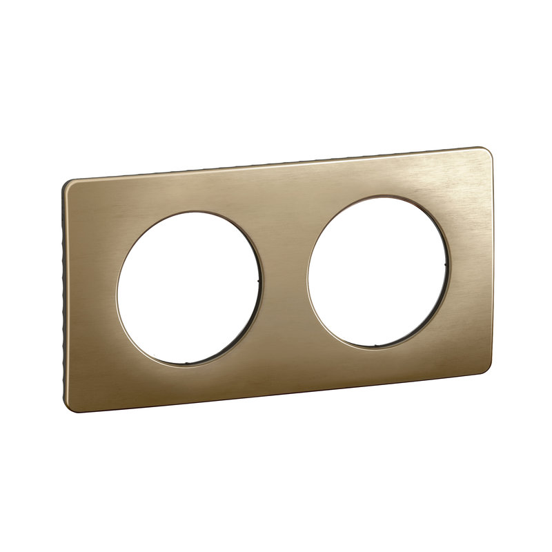 Legrand CP1602 - Plaque de finition Céliane 2 postes - Bronze Satiné