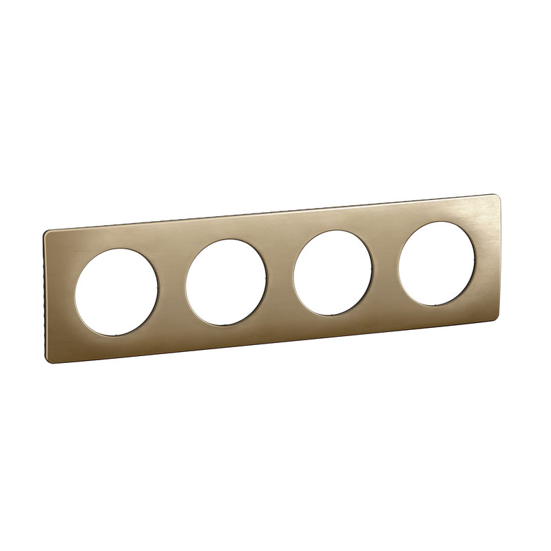 Legrand CP1604 - Plaque de finition Céliane 4 postes - Bronze Satiné