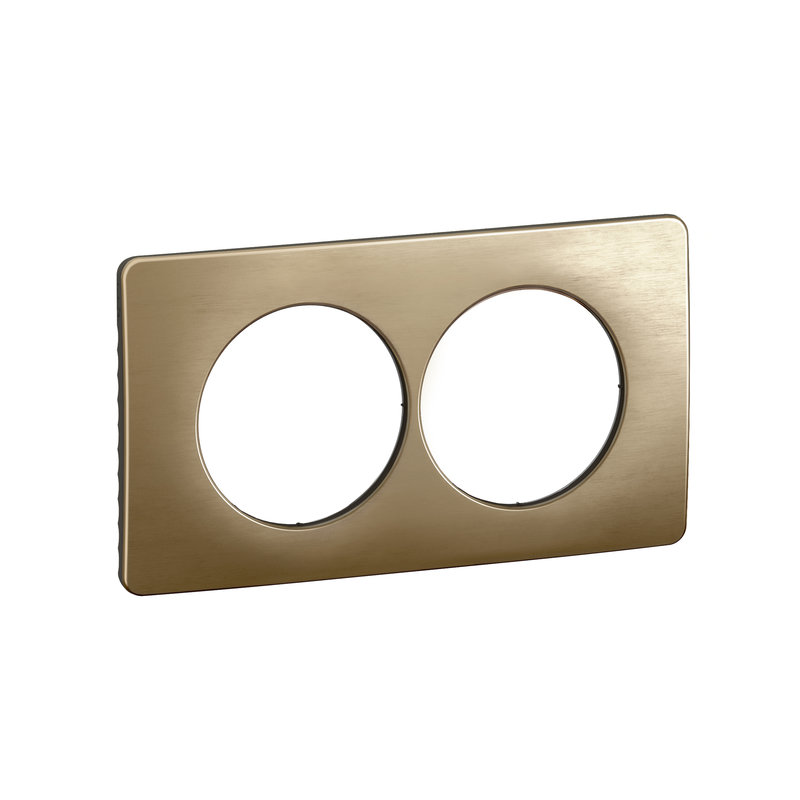 Legrand CP1606 - Plaque de finition Céliane 2 postes spéciale rénovation - Bronze Satiné