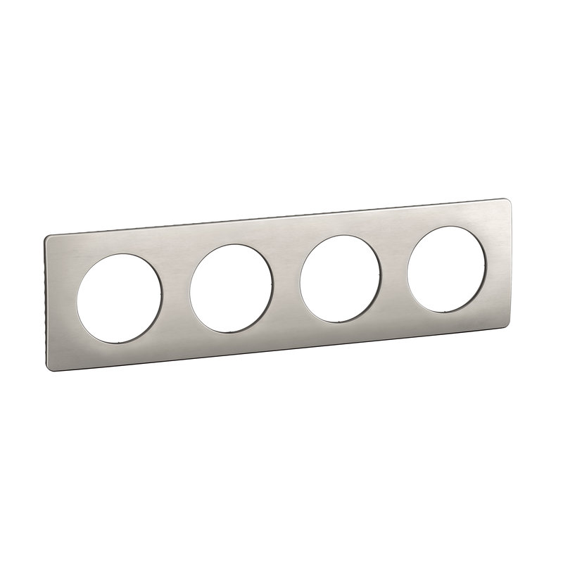 [LEG-CP1724] Legrand CP1724 - Plaque Céliane 4 postes - Alu Satiné emballage GD