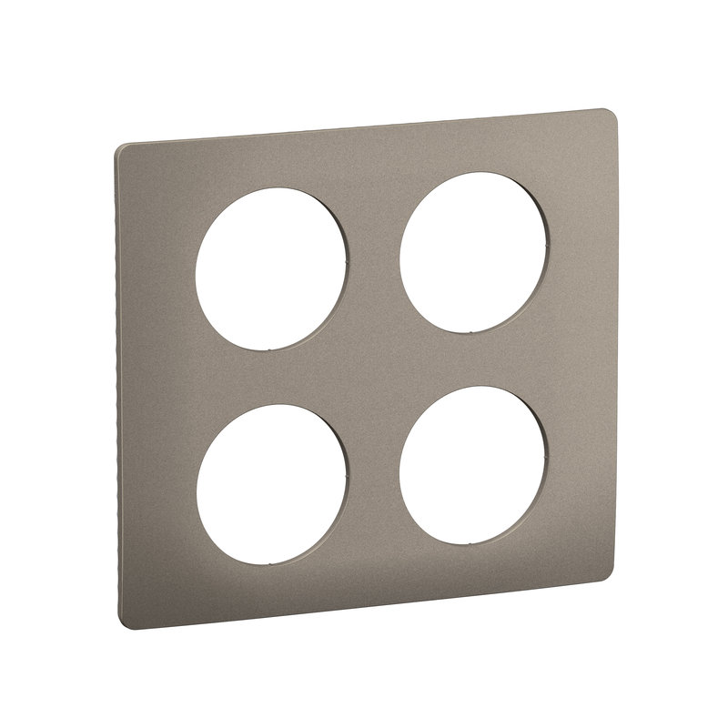 Legrand CP1809 - Plaque de finition Céliane 2x2 postes - Acier Satiné