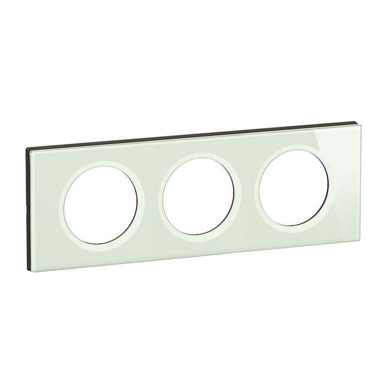 [LEG-CP2003] Legrand CP2003 - Plaque de finition Céliane 3 postes - Verre Opale Blanc