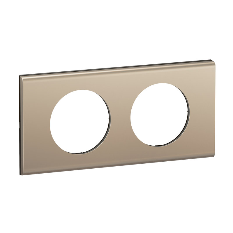 [LEG-CP2102] Legrand CP2102 - Plaque de finition Céliane 2 postes - Nickel Satiné