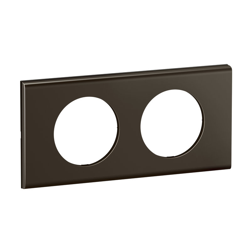 [LEG-CP2202] Legrand CP2202 - Plaque de finition Céliane 2 postes - Nickel Sombre Satiné