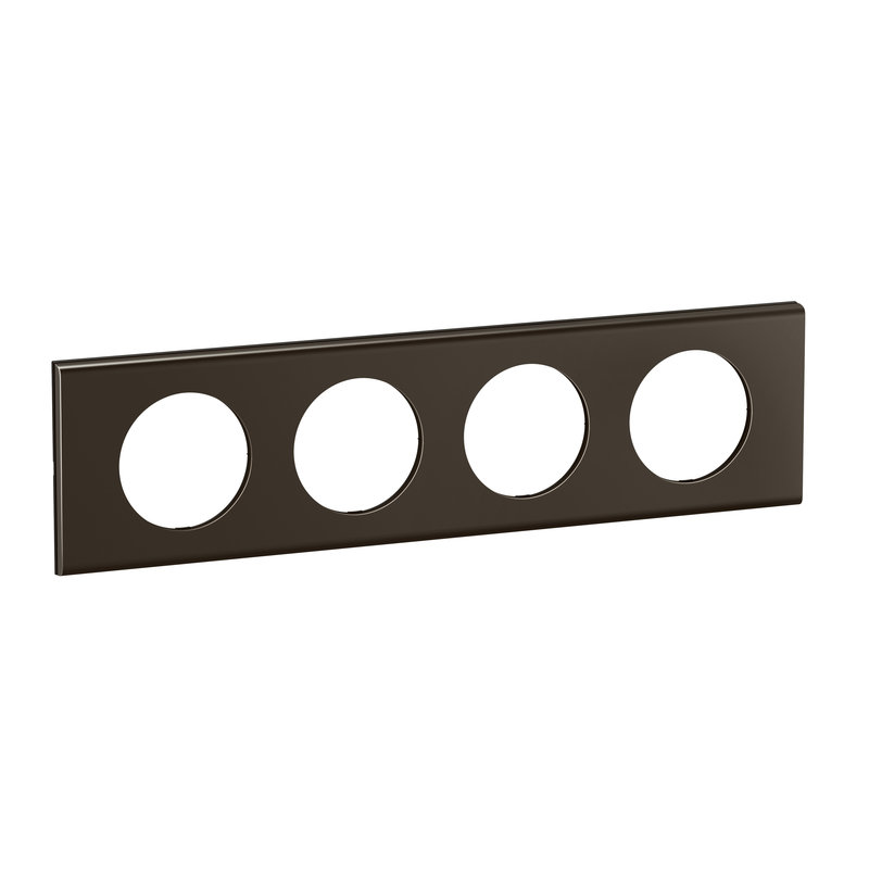 [LEG-CP2204] Legrand CP2204 - Plaque de finition Céliane 4 postes - Nickel Sombre Satiné