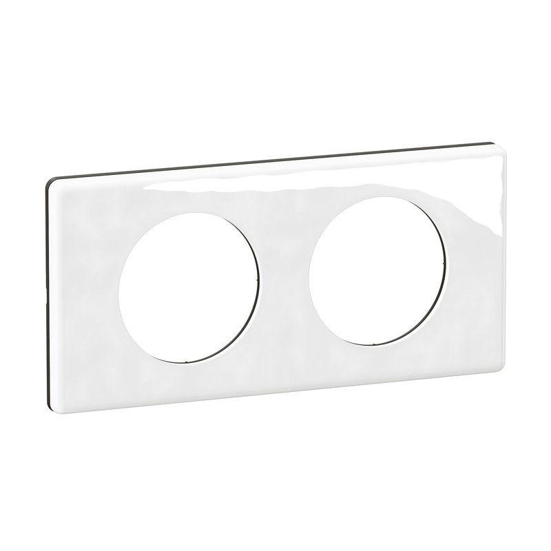 [LEG-CP2302] Legrand CP2302 - Plaque de finition Céliane 2 postes - Porcelaine de Limoges