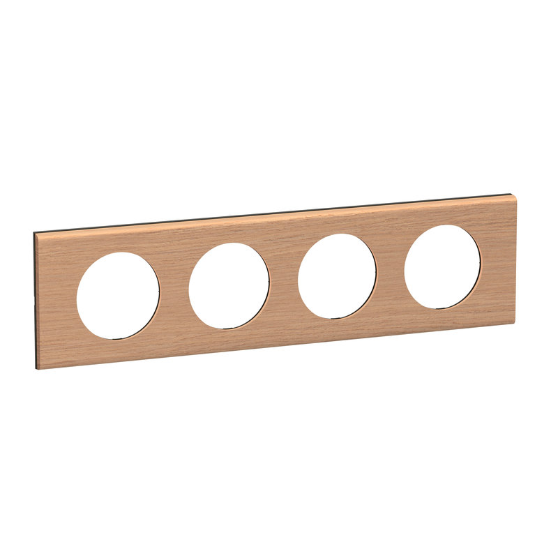 [LEG-CP2404] Legrand CP2404 - Plaque de finition Céliane 4 postes - Chêne