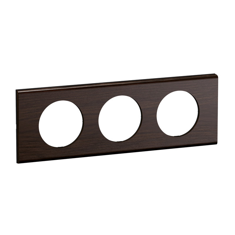 [LEG-CP2503] Legrand CP2503 - Plaque de finition Céliane 3 postes - finition Frêne Wengué