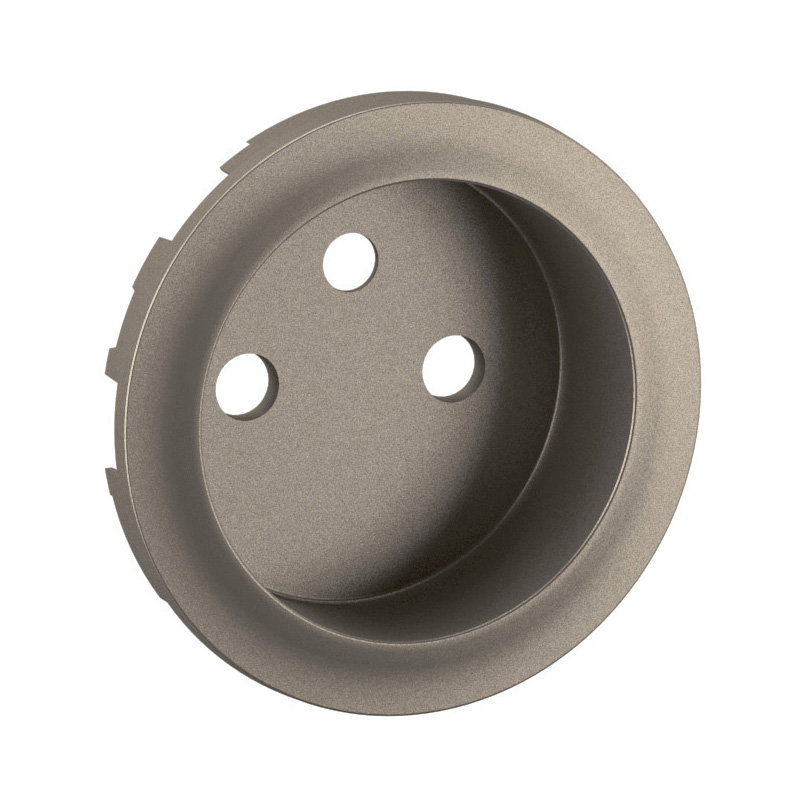 Legrand CT0116 - Enjoliveur prise 2P+T à puit bornes à vis Céliane - Titanium