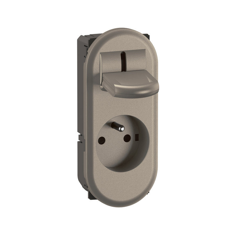Legrand CT0117 - Prise 2P+T Céliane spéciale accessibilité - Titanium