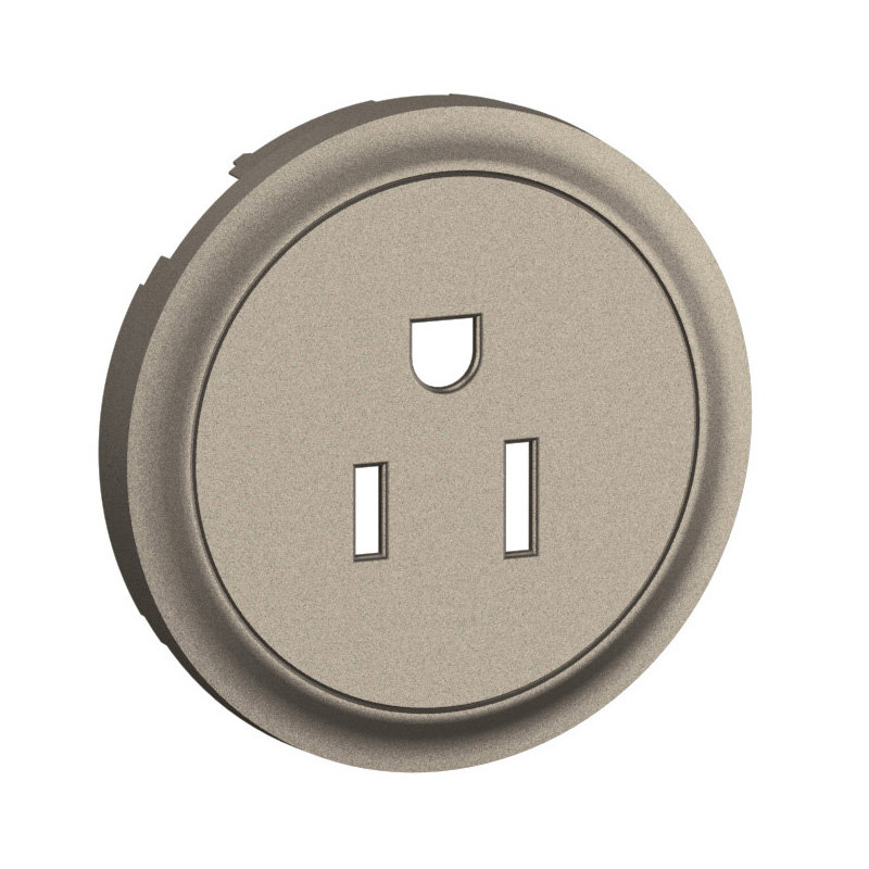 Legrand CT0131 - Enjoliveur prise 2P+T Standard Américain Céliane - Titanium