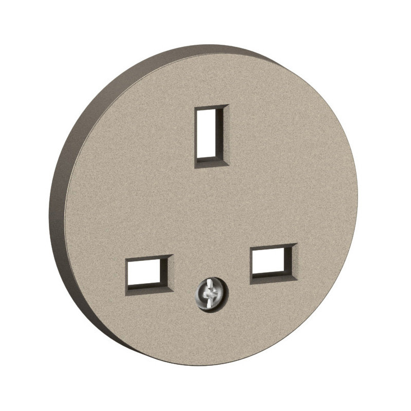 Legrand CT0160 - Enjoliveur prise 2P+T Céliane Standard Britannique - Titanium