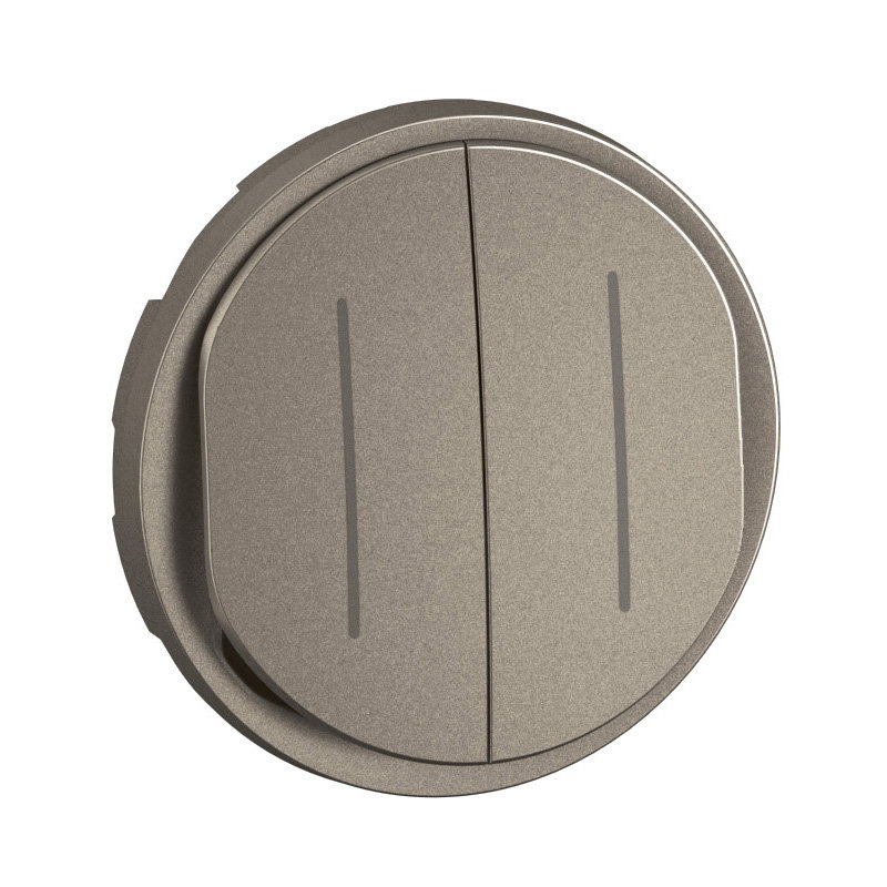 Legrand CT2007 - Enjoliveur interrupteur va-et-vient double témoin Céliane - Titanium
