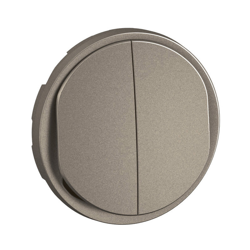 Legrand CT3001 - Enjoliveur double poussoir NO+NF lumineux Céliane - Titanium