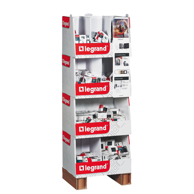 [LEG-CV2003] Legrand CV2003 - Box Céliane : 2 interrupteurs 10A, 2 prises 2P+T et plaques - Noir et Titanium