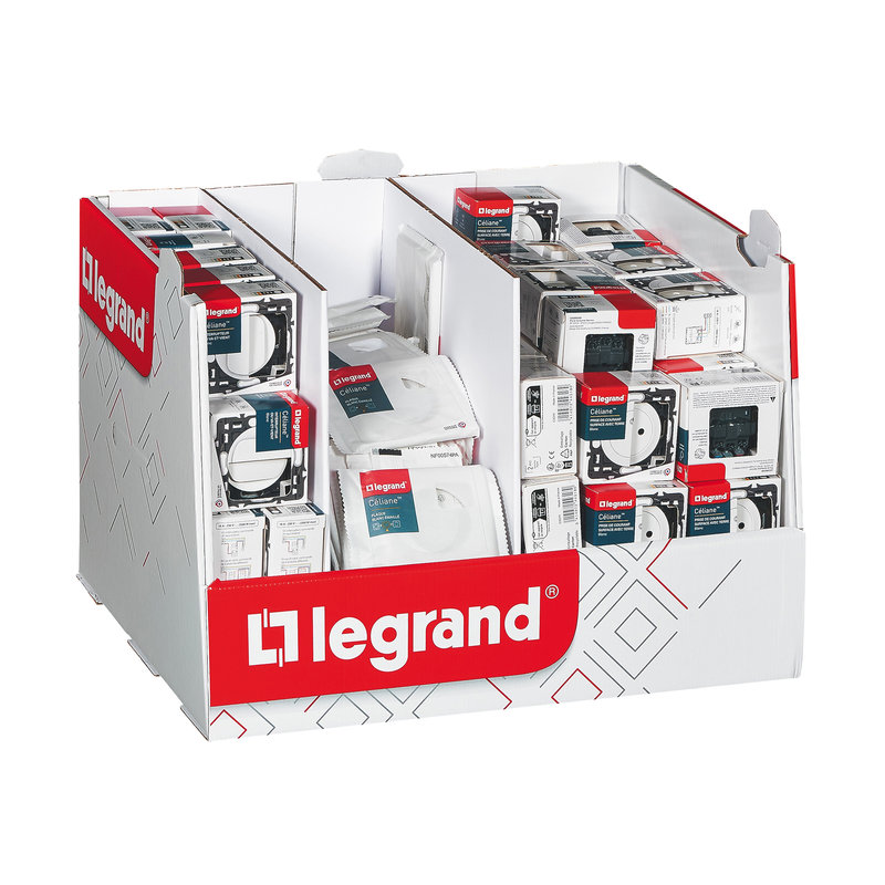 [LEG-CV3003] Legrand CV3003 - Mini box Céliane : 1 interrupteur 10A, 1 prise 2P+T et 1 plaque - Blanc