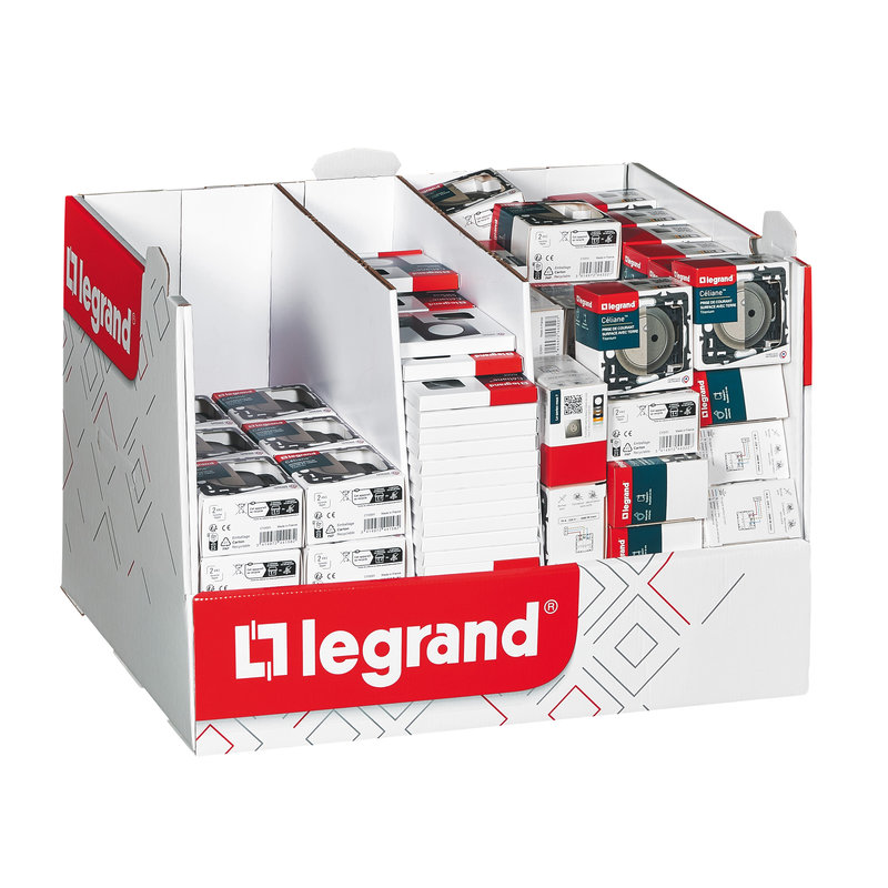 [LEG-CV4003] Legrand CV4003 - Mini box Céliane : interrupteurs 10A, prises 2P+T et plaques - Titanium