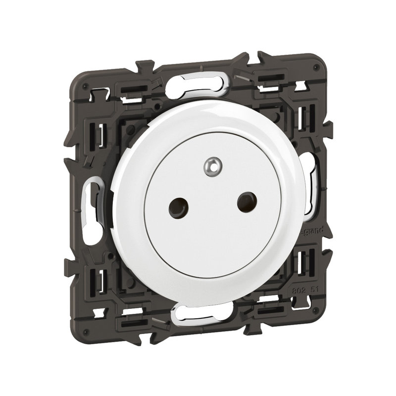 [LEG-CX0111] Legrand CX0111 - Prise 2P+T Surface Confort Céliane enjoliveur Blanc et support