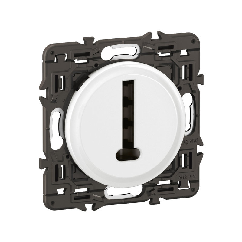 [LEG-CX0338] Legrand CX0338 - Prise téléphone Céliane 8 contacts - enjoliveur Blanc et support