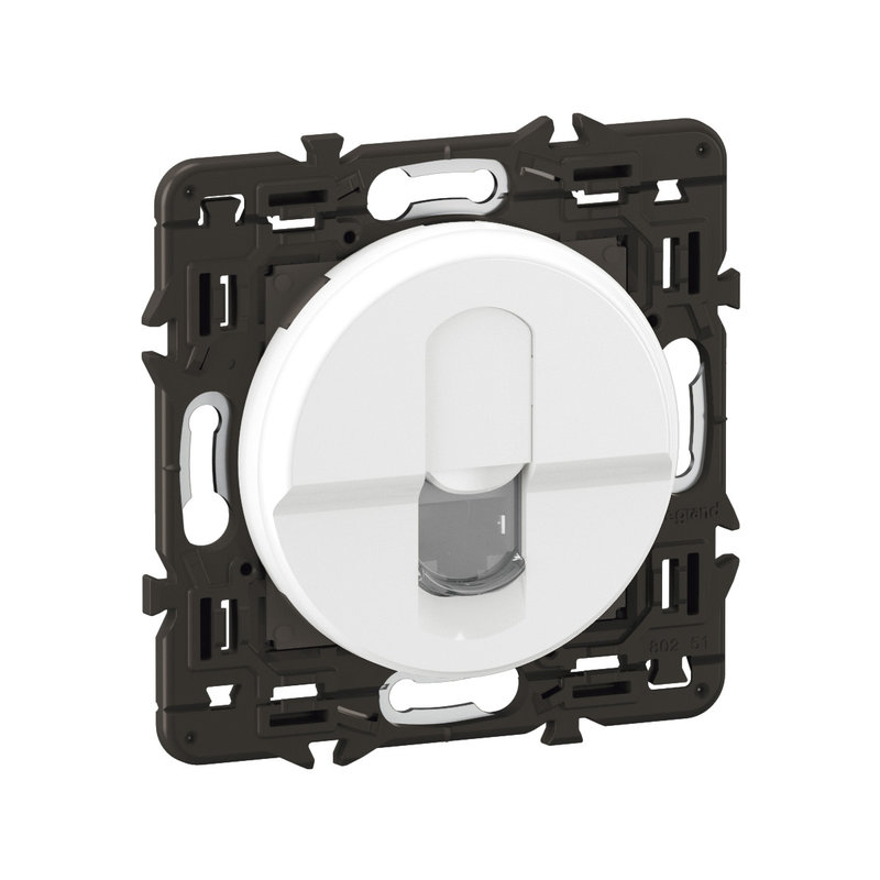[LEG-CX0347] Legrand CX0347 - Prise RJ45 Céliane blindée Catégorie 6 STP - enjoliveur Blanc et support