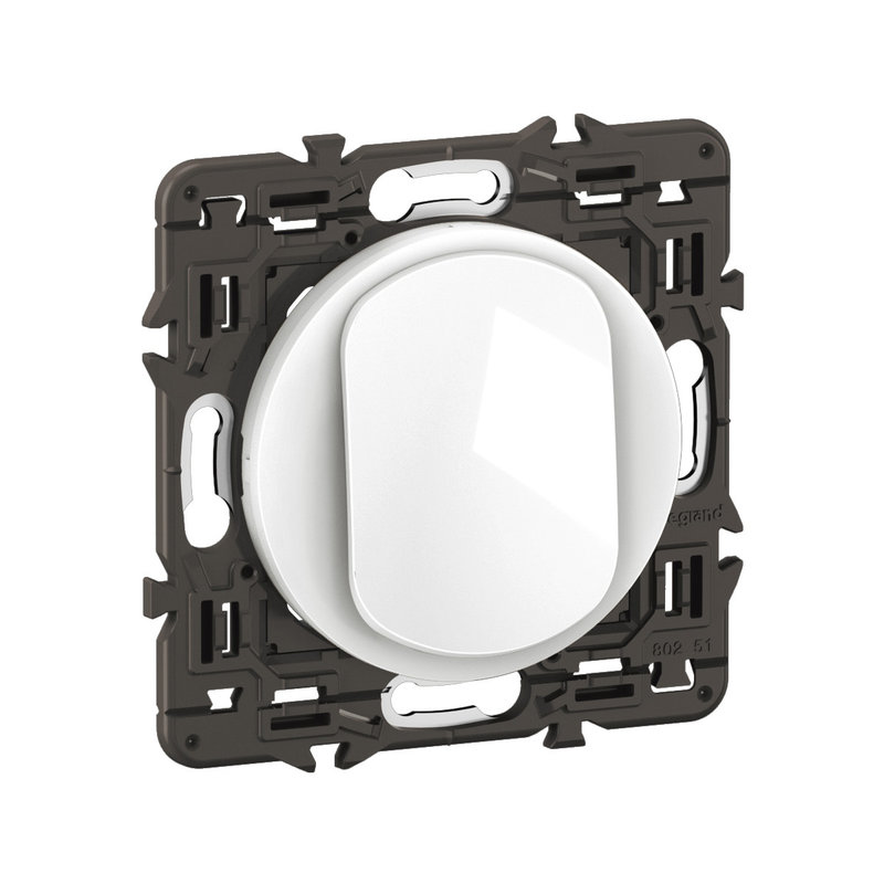 Legrand CX1031 - Poussoir lumineux Céliane enjoliveur Blanc, support et voyant