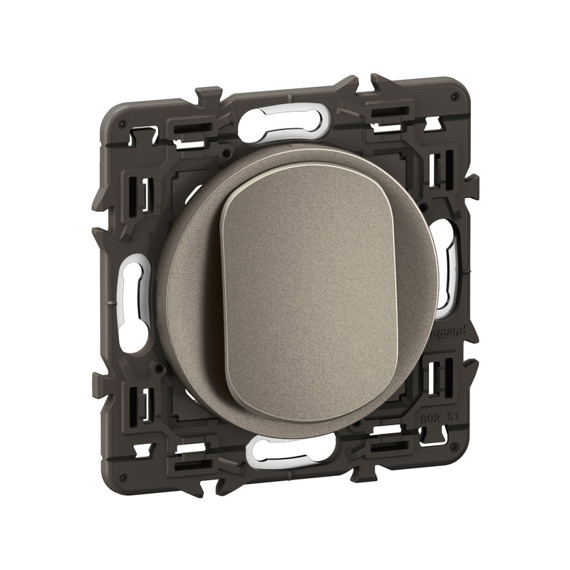 Legrand CY0031 - Poussoir Céliane enjoliveur Titanium et support