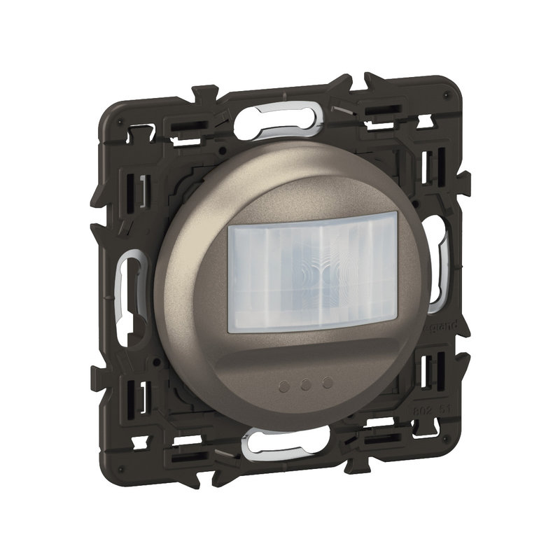 Legrand CY0050 - Détecteur mural sans Neutre dérogation 100W LED Céliane enjo Titanium et support