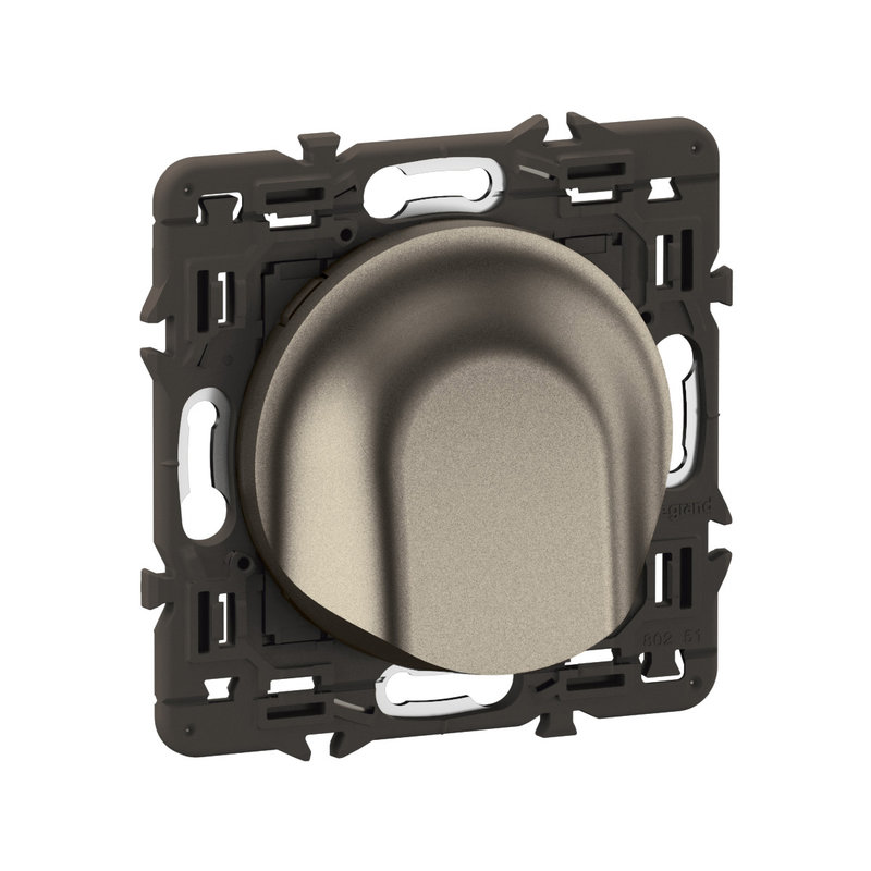 Legrand CY0181 - Sortie de câble Céliane - enjoliveur Titanium et support