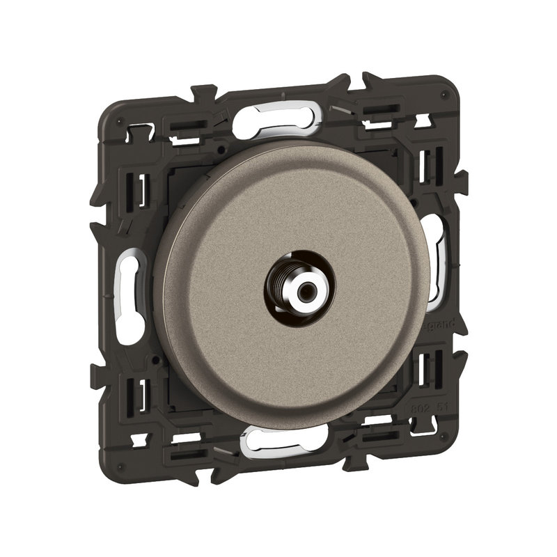 [LEG-CY0380] Legrand CY0380 - Prise TV simple type F à visser Céliane - enjoliveur Titanium et support