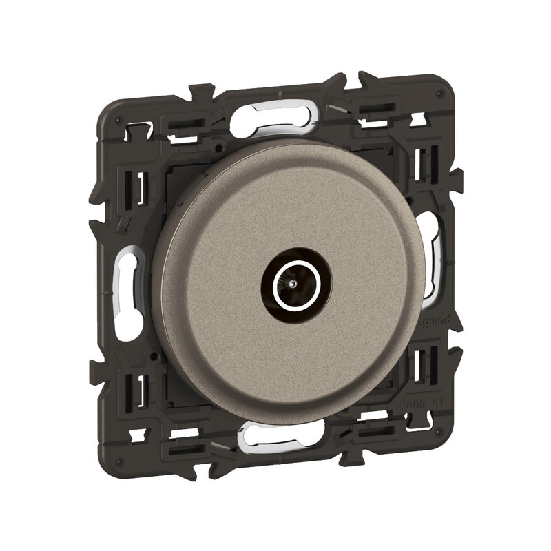 [LEG-CY0382] Legrand CY0382 - Prise TV simple mâle Céliane - enjoliveur Titanium et support