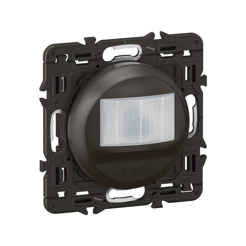 Legrand CZ0050 - Détecteur mural sans Neutre dérogation 100W LED Céliane enjo Noir et support