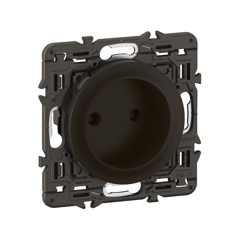 Legrand CZ0110 - Prise 2P Céliane enjoliveur Noir et support