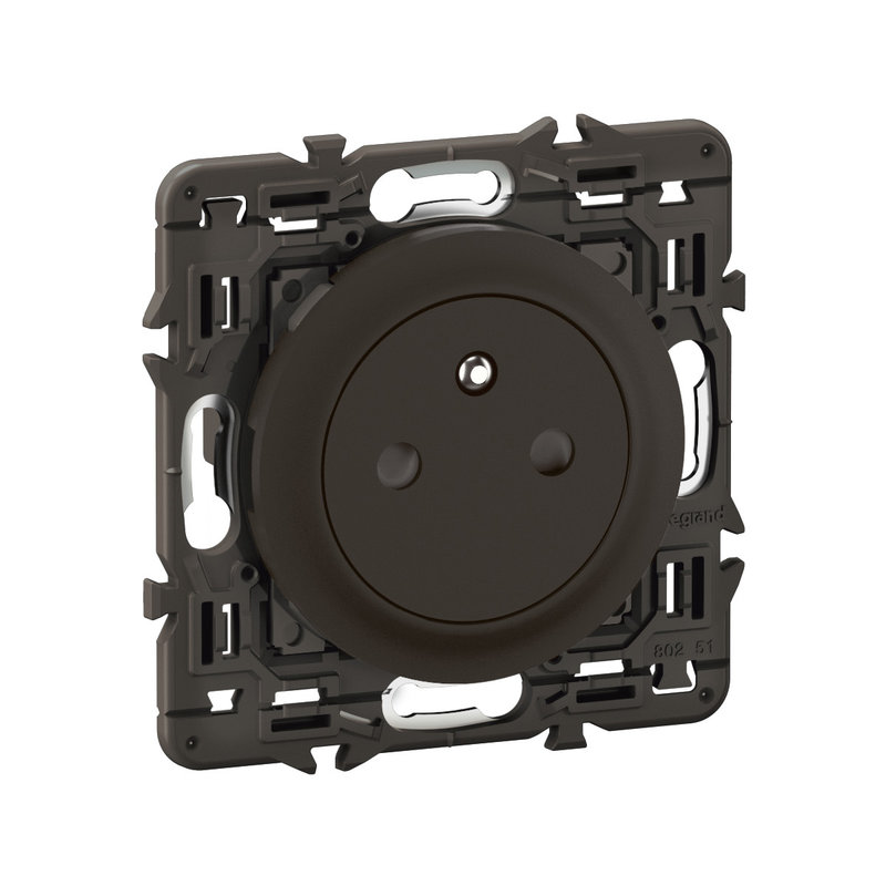 Legrand CZ0111 - Prise 2P+T Surface Confort Céliane enjoliveur Noir et support