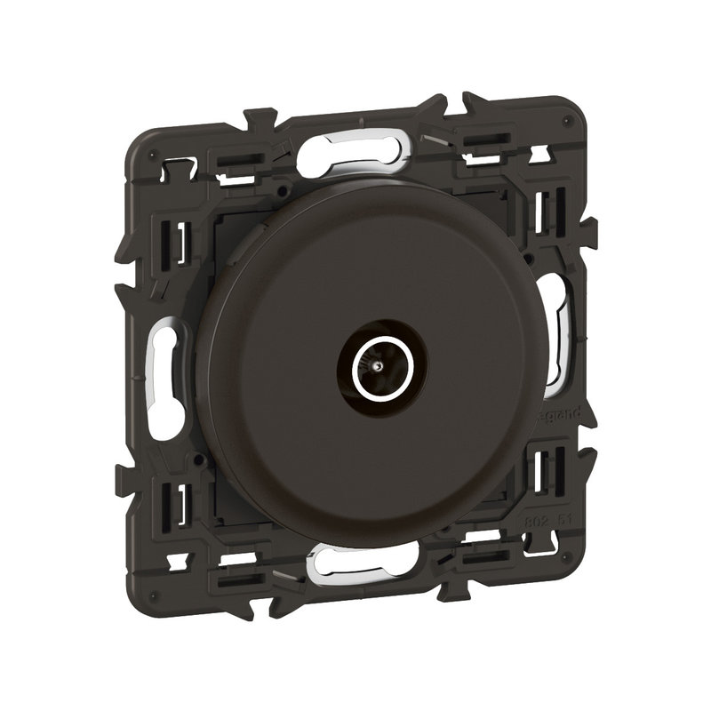 Legrand CZ0382 - Prise TV simple mâle Céliane - enjoliveur Noir et support