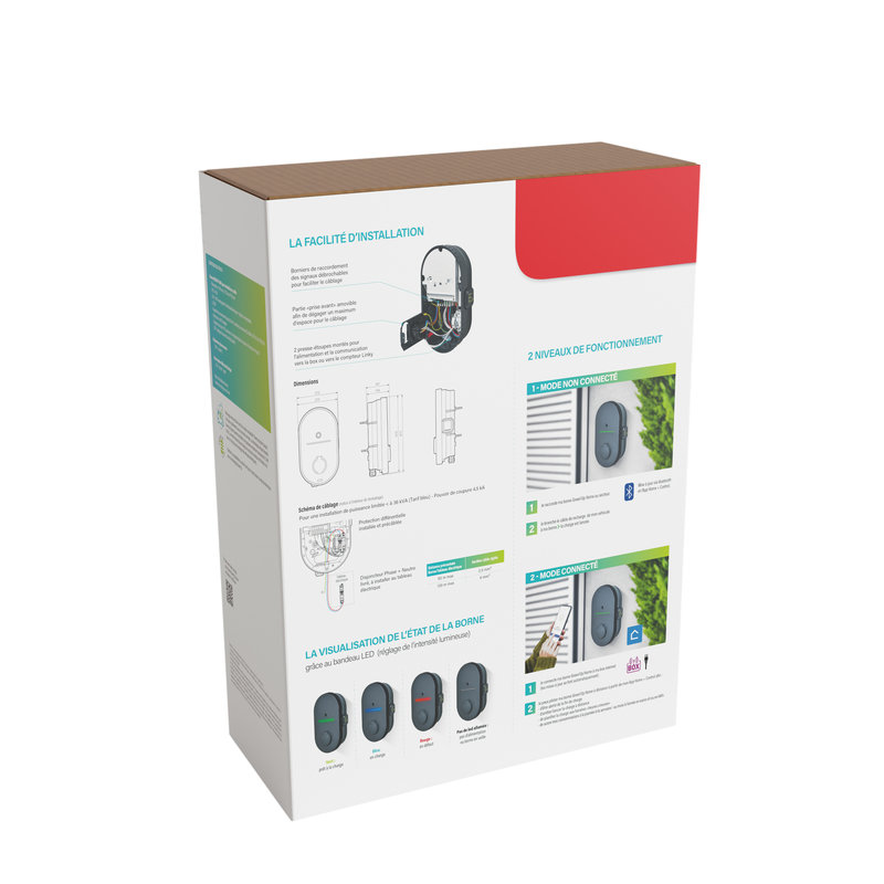 Legrand GUH057030 - Borne de recharge Green'up Home monophasée 3,7kW M2+M3