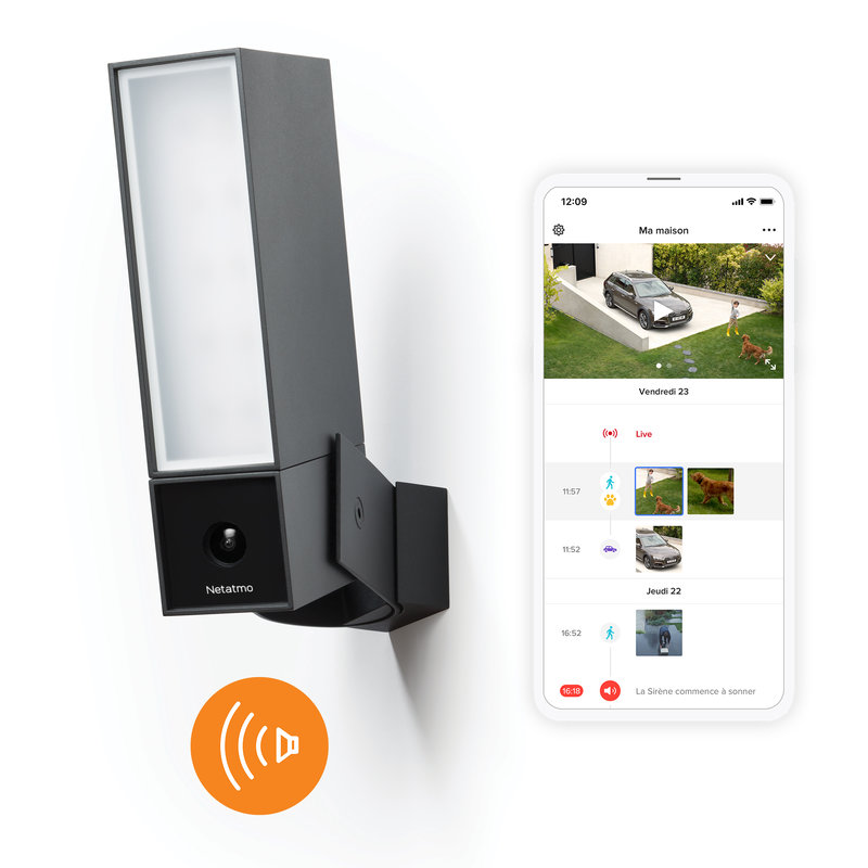 [NET-NOC-S-PRO] Netatmo NOC-S-PRO - Caméra Extérieure Intelligente avec sirène - alu/noir
