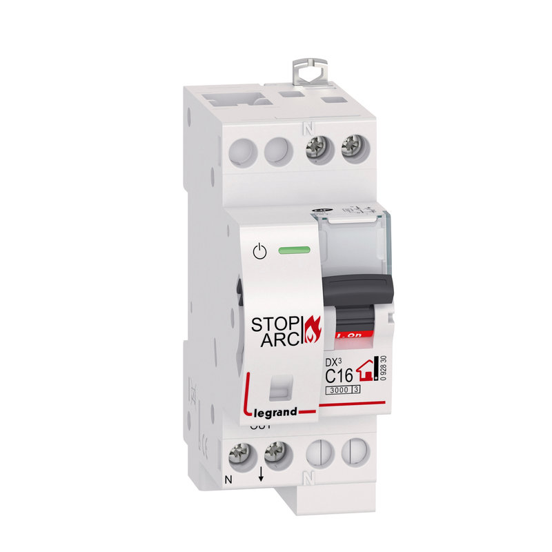 [LEG-092830] Legrand 092830 - Disjoncteur DX³ STOP ARC 3000A unipolaire + neutre 16A courbe C