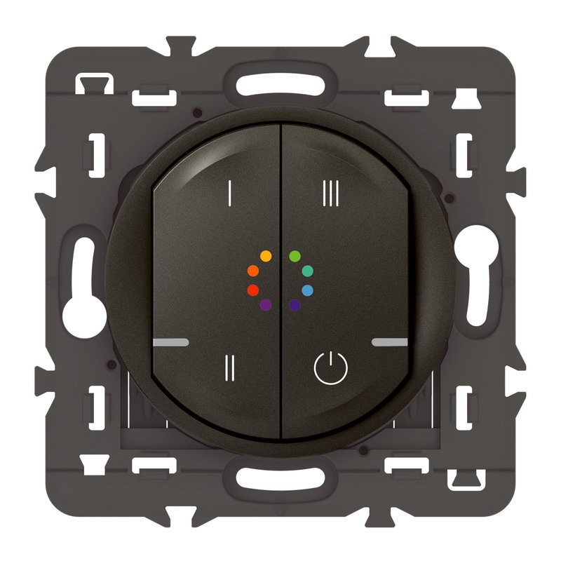 Legrand 067769 - Commande sans fils multicouleurs Céliane with Netatmo - graphite sans plaque