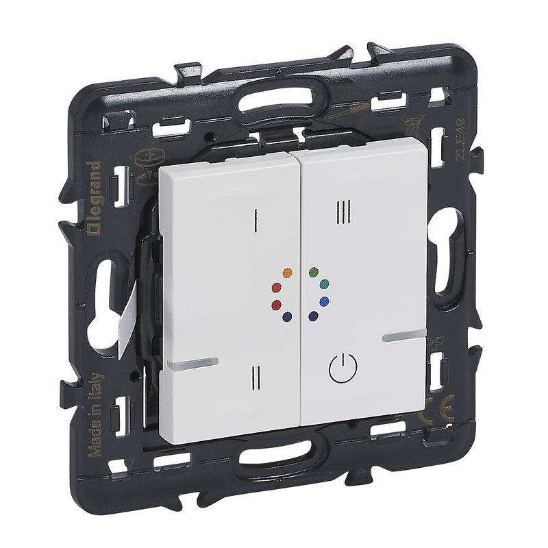 Legrand 077710L - Commande sans fils multicouleurs Mosaic with Netatmo - blanc sans plaque
