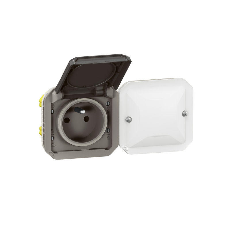 Legrand 069892L - Prise de courant connectée Plexo with Netatmo 2 postes anthracite