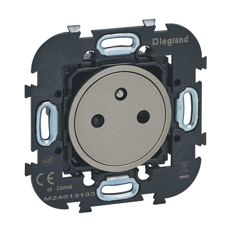 Legrand ARM67431 - Art d'Arnould prise 2P+T 16A 250V sans plaque - Gris magnésium
