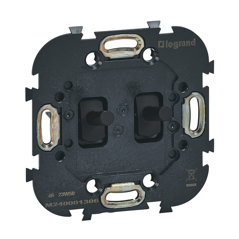 Legrand ARM67812 - Art d'Arnould double poussoir sans plaque - Noir mat