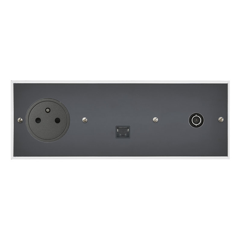 Legrand 67037 - Art d'Arnould univers Mémoire 2P+T +RJ45 cat.6 FTP + TV simple - Cristal