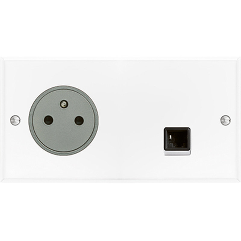 Legrand 67038 - Art d'Arnould univers Mémoire prise 2P+T 16A 250V + RJ45 cat. 6 FTP -cristal