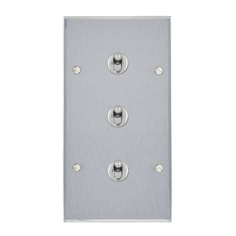 Legrand 67106 - Art d'Arnould univers Mémoire 3 va-et-vient ou inter à levier 10A - acier brossé