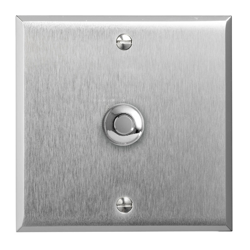 Legrand 67110 - Art d'Arnould univers Mémoire poussoir bouton rond 2A - acier brossé